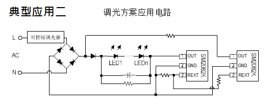 高壓線性恒流icSM2082K在LED燈驅(qū)動照明方案中可替換CL1570RM9003B(圖2)